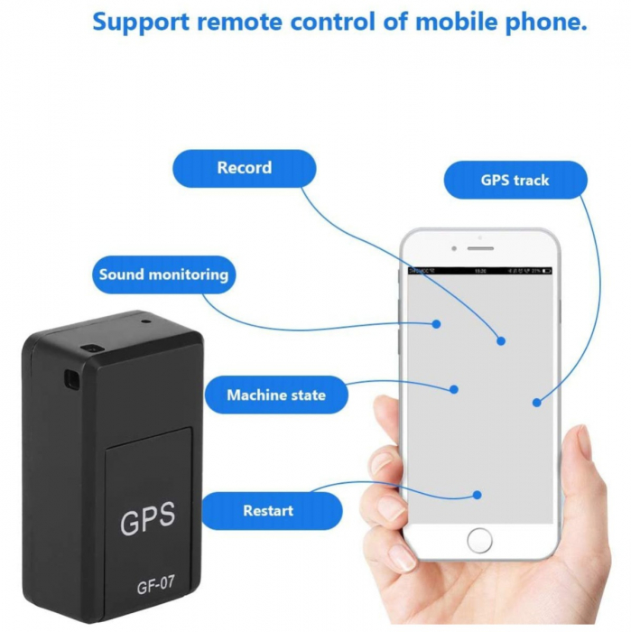 Localizator mini GPS, GF-07, pozitionare in timp real, monitorizare sunet, cu SIM card [2]