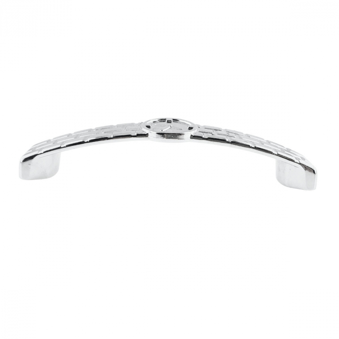 Maner din metal pentru mobilier, lungime 115 mm, cu design ceas, MOB-66989, argintiu [4]