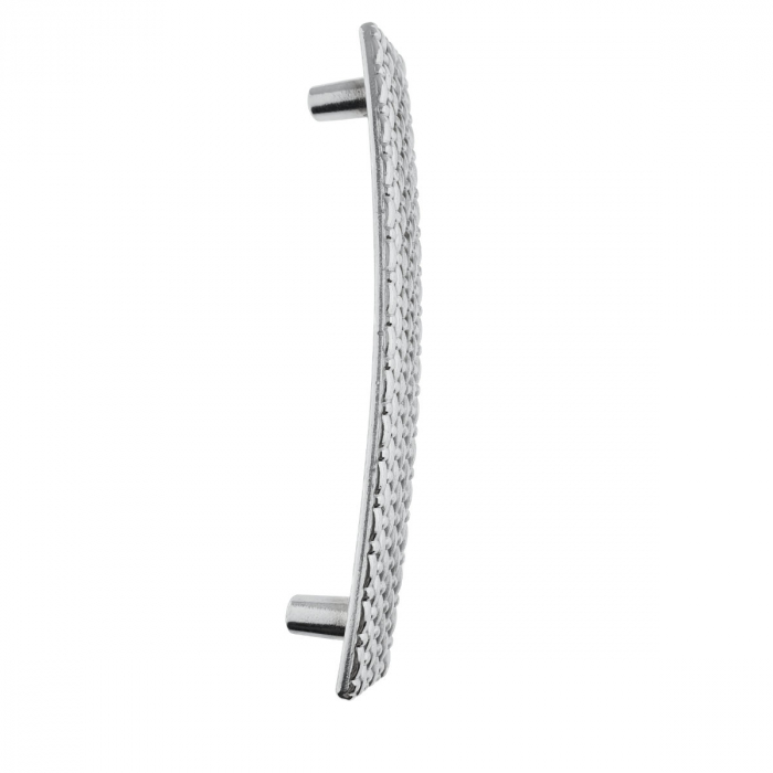 Maner din metal pentru mobilier, lungime 117 mm, cu design, MOB-66359, argintiu [2]