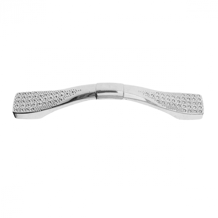 Maner din metal pentru mobilier, lungime 120 mm, cu design, MOB-65287, argintiu [5]