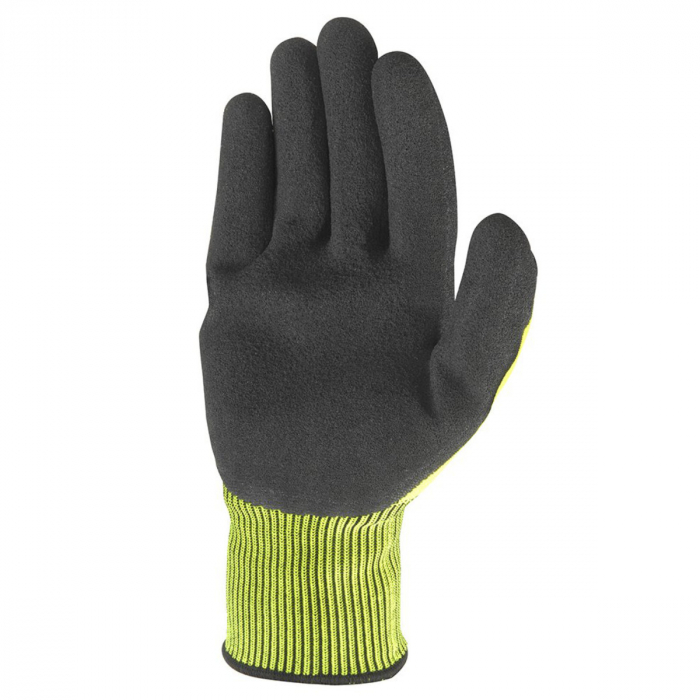 Manusi de protectie, impotriva impactului minor, fibre textile, nitril si TPR, manson elastic, galben cu negru [2]