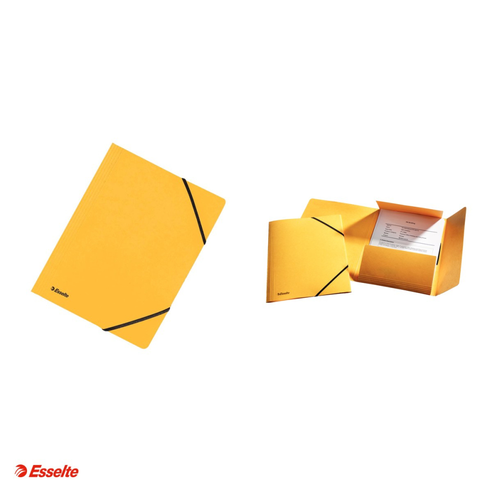 Mapa cu elastic Esselte Rainbow, carton, A4, galben [4]