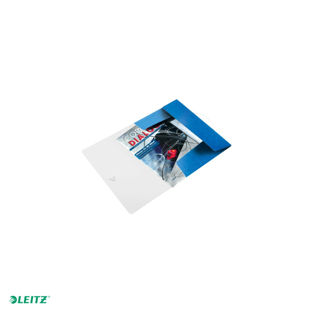 Mapa cu elastic Leitz WOW, PP, A4, capacitate 150 coli, pentru transport, albastru [5]