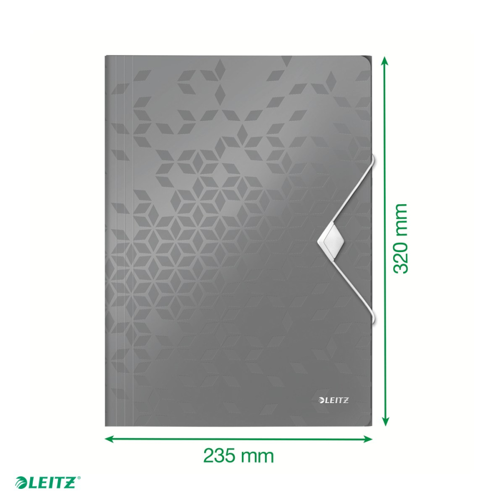 Mapa cu elastic Leitz WOW, PP, A4, capacitate 150 coli, pentru transport, rosu [6]
