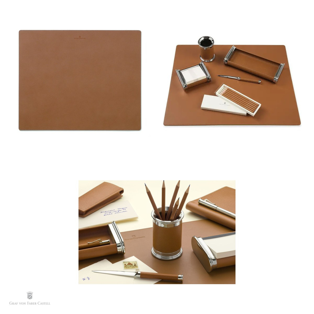 Mapa de birou (sub-mana) Epsom, Graf von Faber Castell, Cognac, piele granulata [4]