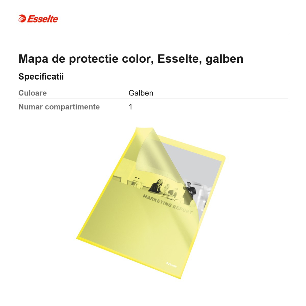 Mapa de protectie color, Esselte, galben [3]
