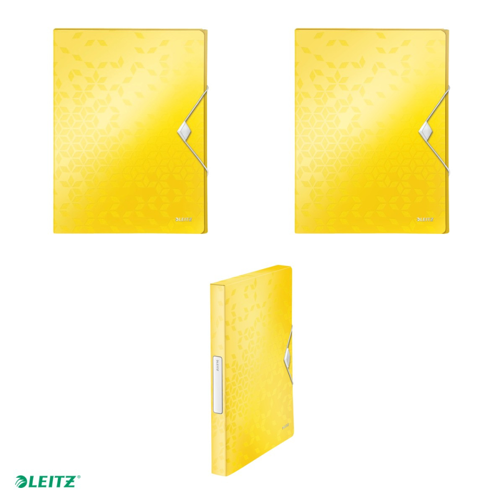 Mapa Jumbo Leitz WOW, PP, A4, cu elastic, capacitate 250 coli, pentru transport, galben [4]