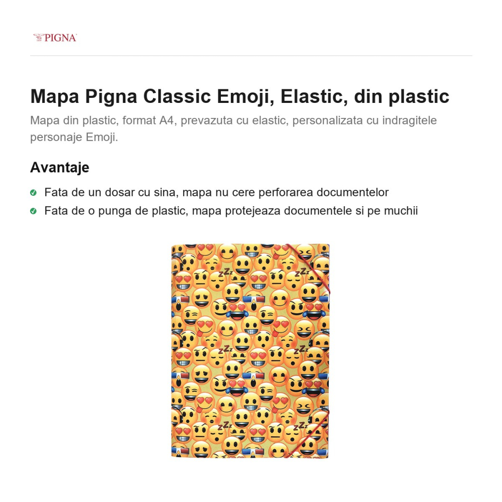Mapa Pigna Classic Emoji, din plastic, elastic [2]