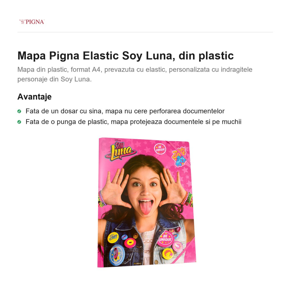 Mapa Pigna Elastic Soy Luna, din plastic [2]