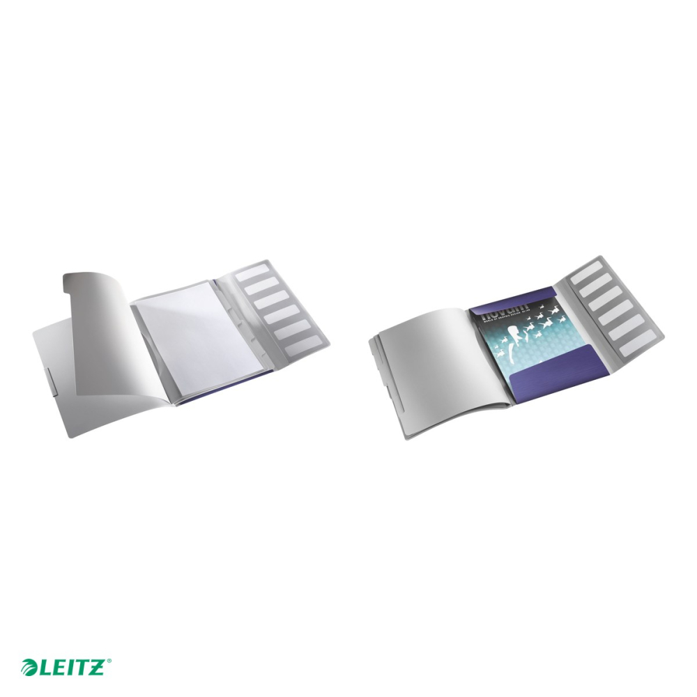 Mapa plastic cu elastic 6 compartimente albastru-violet Leitz, A4 [4]