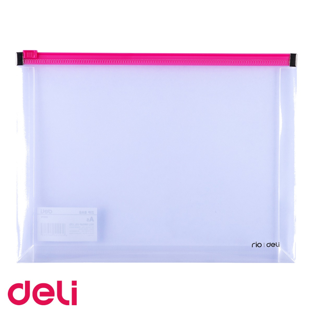 Mapa protectie zip A5 cu burduf Deli, din PVC, pentru organizarea documentelor [4]