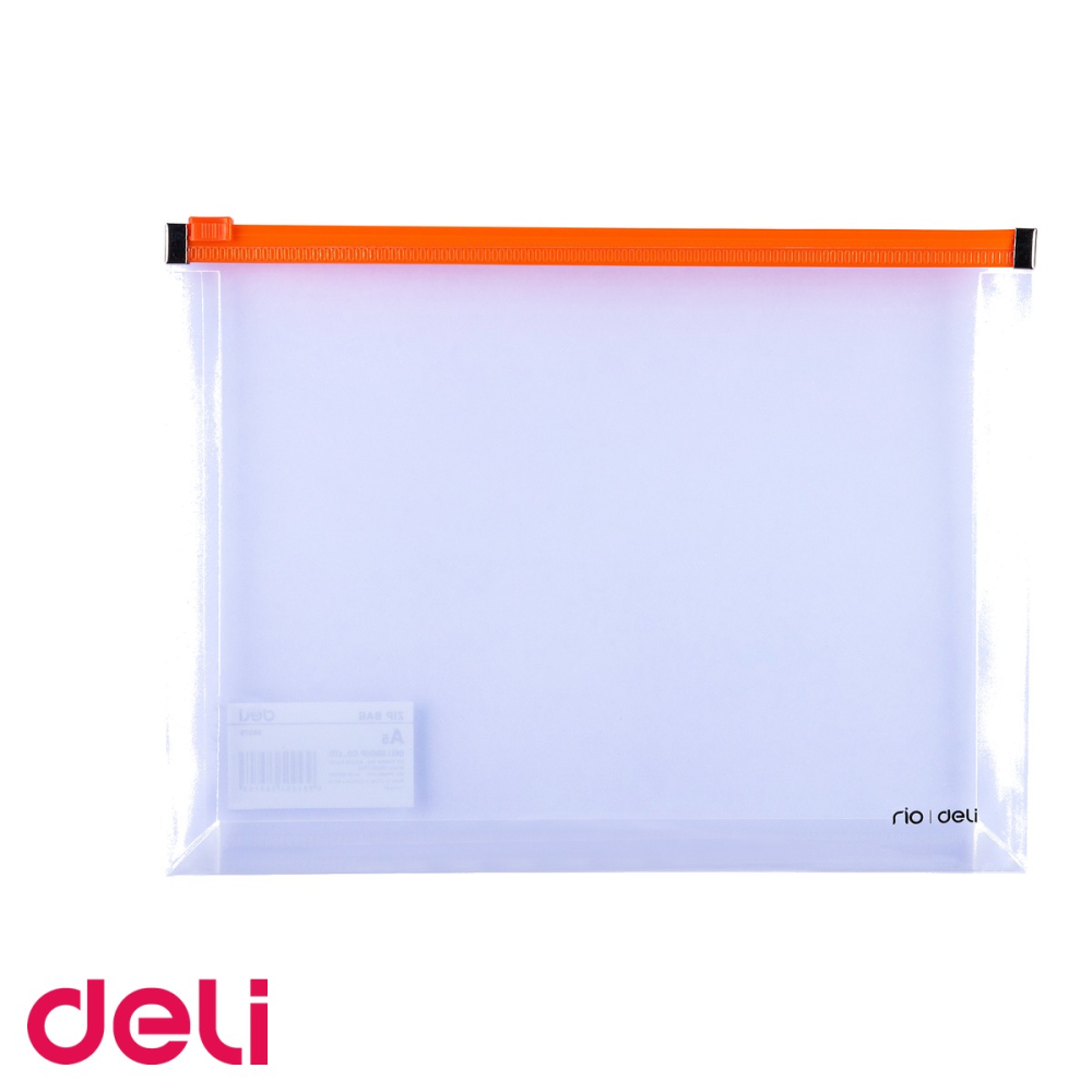 Mapa protectie zip A5 cu burduf Deli, din PVC, pentru organizarea documentelor [5]