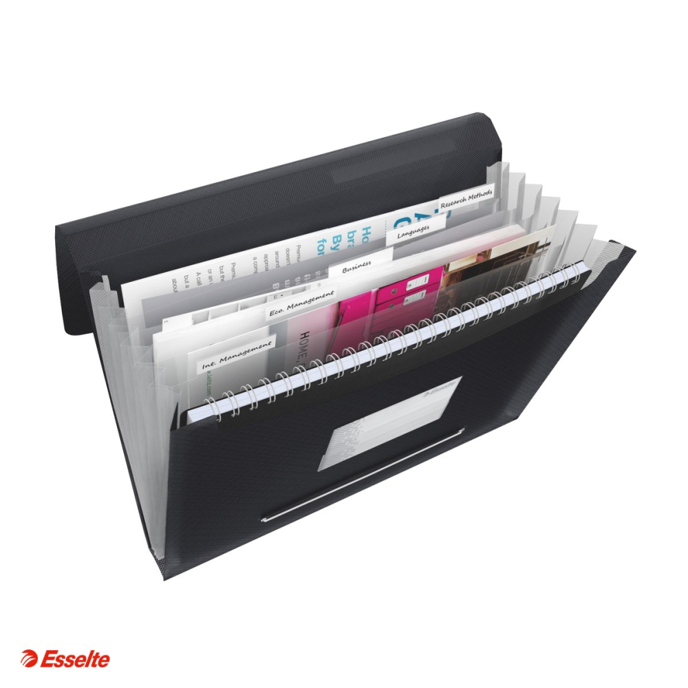Mapa tip proiect Esselte VIVIDA, PP, A4, capacitate 300 coli, pentru transport, negru [4]