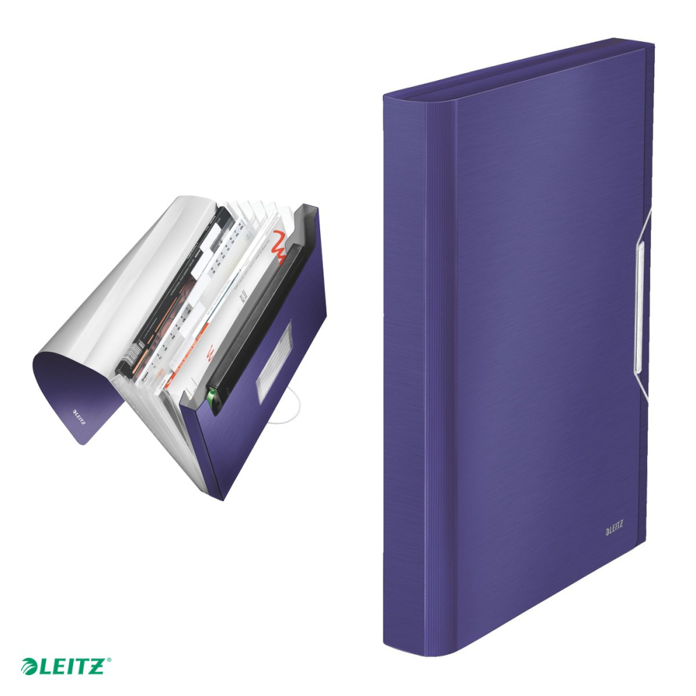 Mapa tip proiect Leitz Style, PP, A4, capacitate 250 coli, pentru transport, albastru-violet [5]