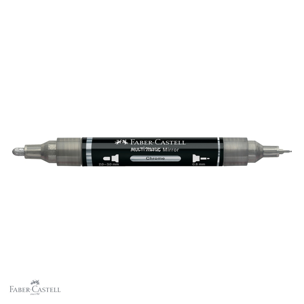 Marker acrilic Faber-Castell Multimark, culoare 551 efect oglinda, varf dublu pentru arta si decoratiuni [4]