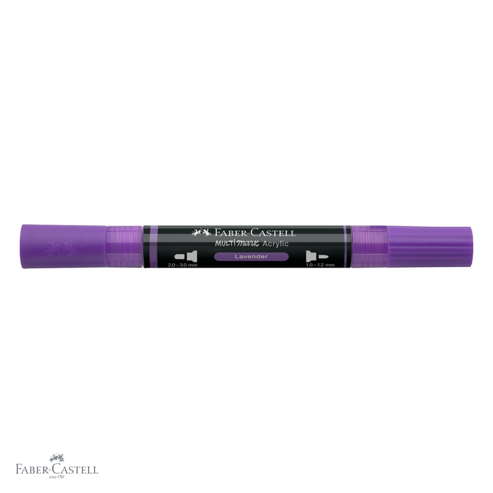 Marker acrilic Faber-Castell Multimark, culoare levantica 136, varf dublu, pentru suprafete multiple [4]