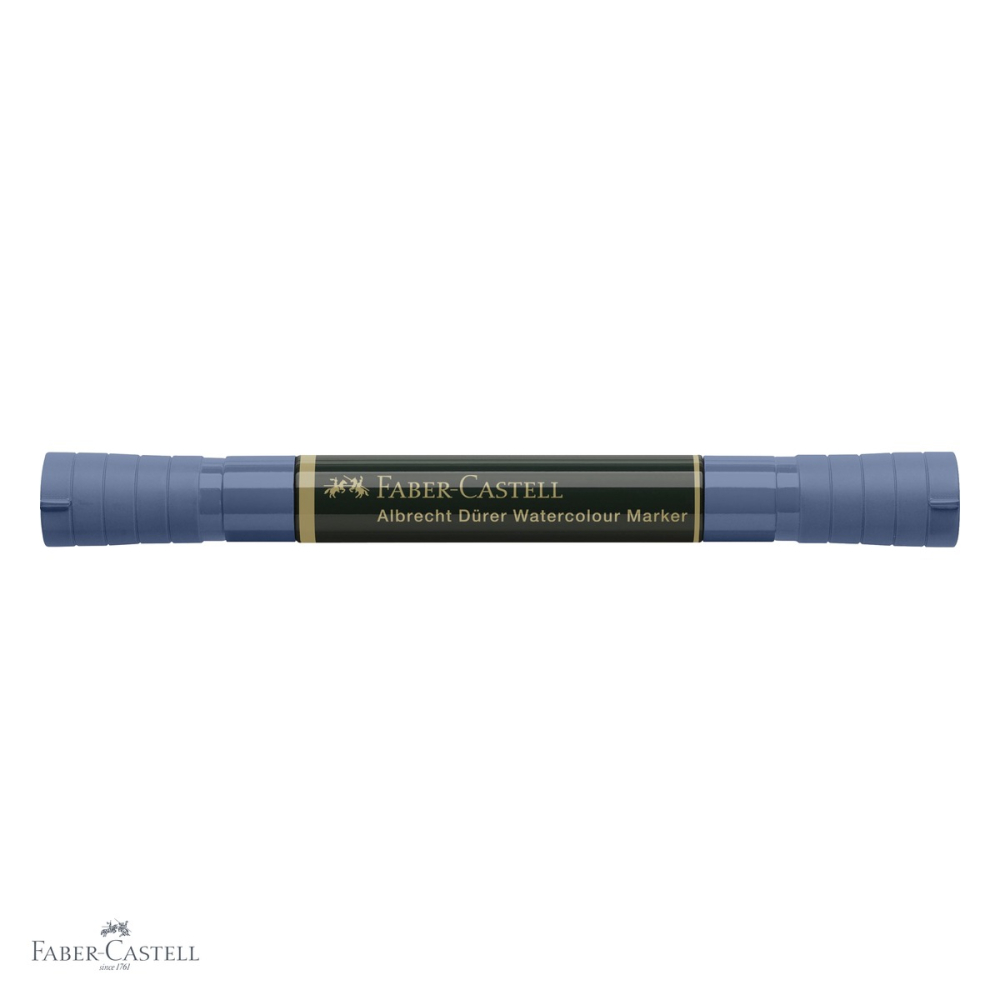 Marker acuarela Faber-Castell Albrecht Durer, albastru indian 247, varf dublu pensula si carioca, pentru schite si pictura [4]
