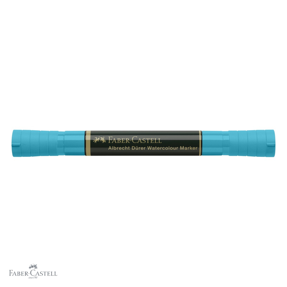 Marker acuarela Faber-Castell Albrecht Durer, cobalt turcoaz 153, varf dublu pensula si fetru, pentru schite si pictura [4]