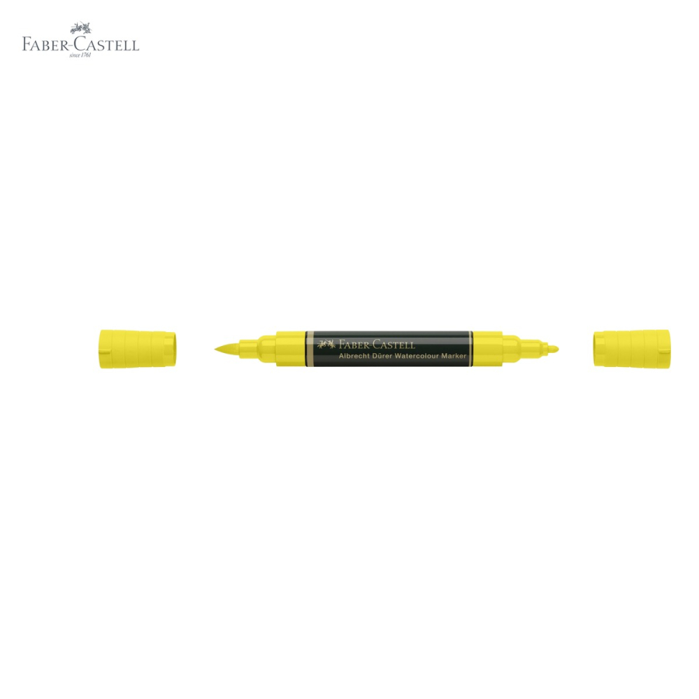 Marker acuarela Faber-Castell Albrecht Durer, galben cadmium 107, varf dublu pensula si carioca, pentru schite si pictura [5]