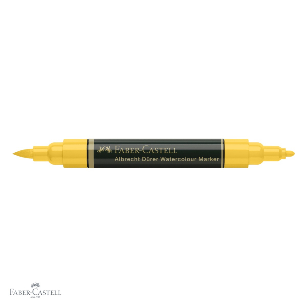 Marker acuarela Faber-Castell Albrecht Durer, galben crom inchis 109, varf dublu pensula si fetru, pentru schite si pictura [4]