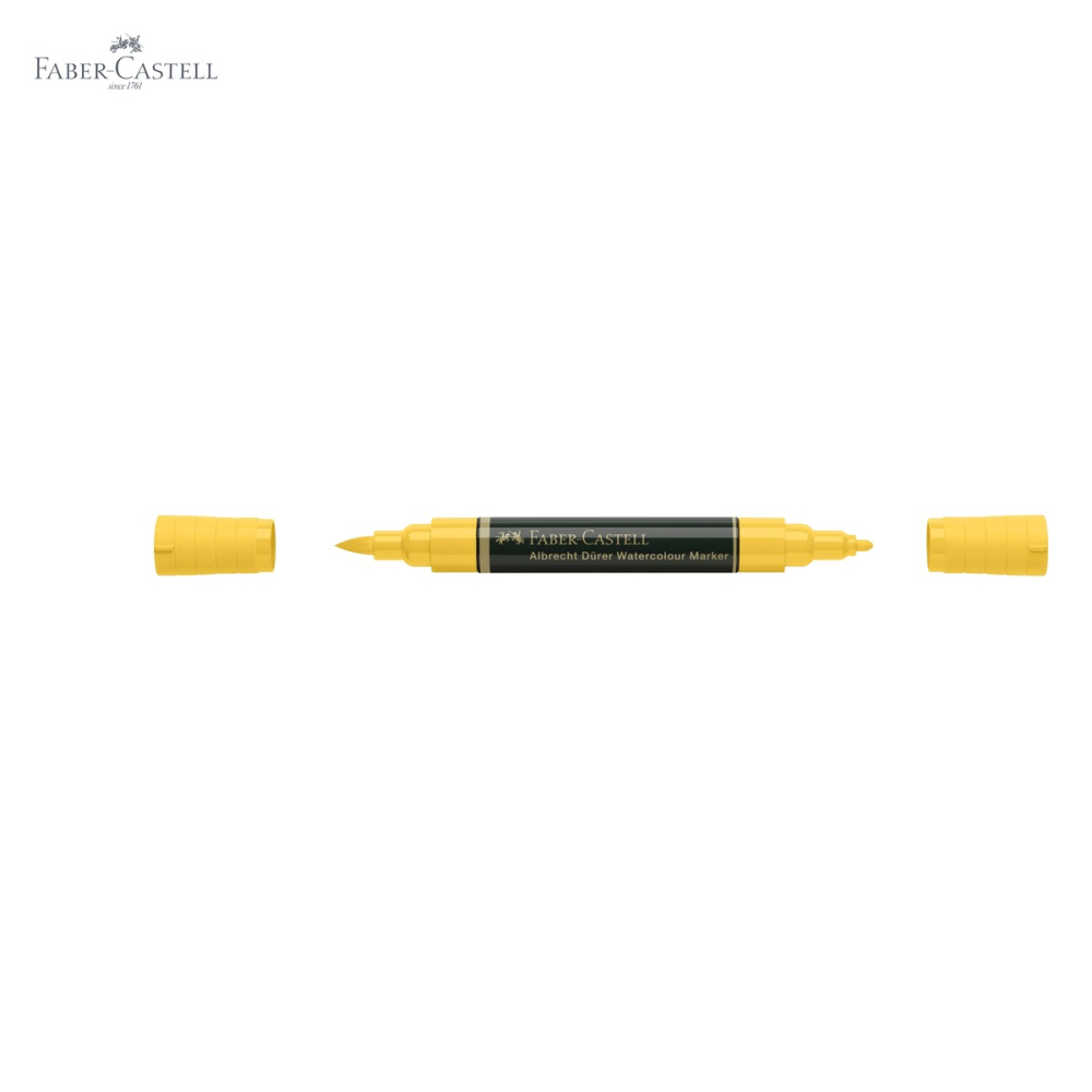 Marker acuarela Faber-Castell Albrecht Durer, galben crom inchis 109, varf dublu pensula si fetru, pentru schite si pictura [5]