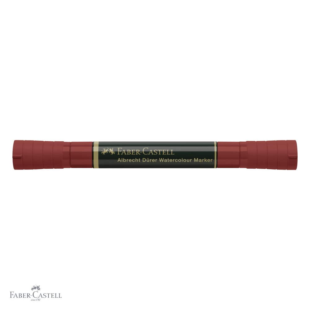 Marker acuarela Faber-Castell Albrecht Durer, rosu indian 192, varf dublu pensula si carioca, pentru schite si pictura [4]