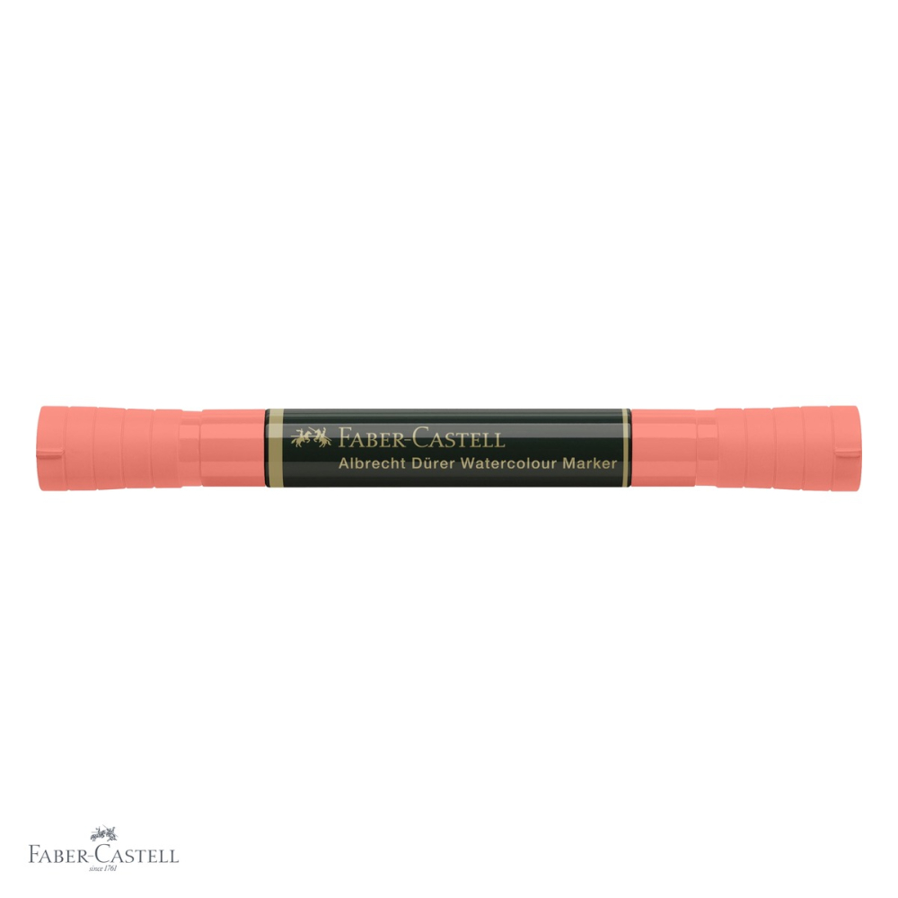 Marker acuarela Faber-Castell Albrecht Durer, rosu scarlet 118, varf dublu pensula si fetru, pentru schite si pictura [4]