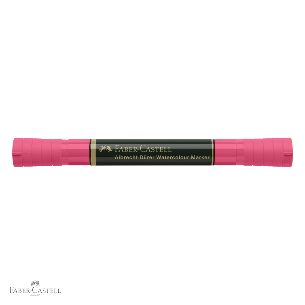 Marker acuarela Faber-Castell Albrecht Durer, roz carmin 127A, varf dublu pensula si fetru, pentru schite si pictura [4]