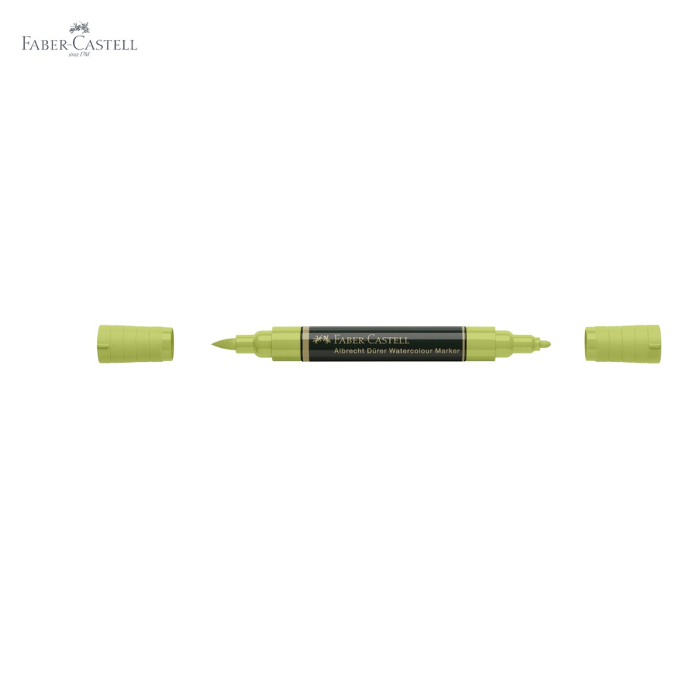 Marker acuarela Faber-Castell Albrecht Durer, varf dublu pensula si carioca, verde de mai 170 [5]