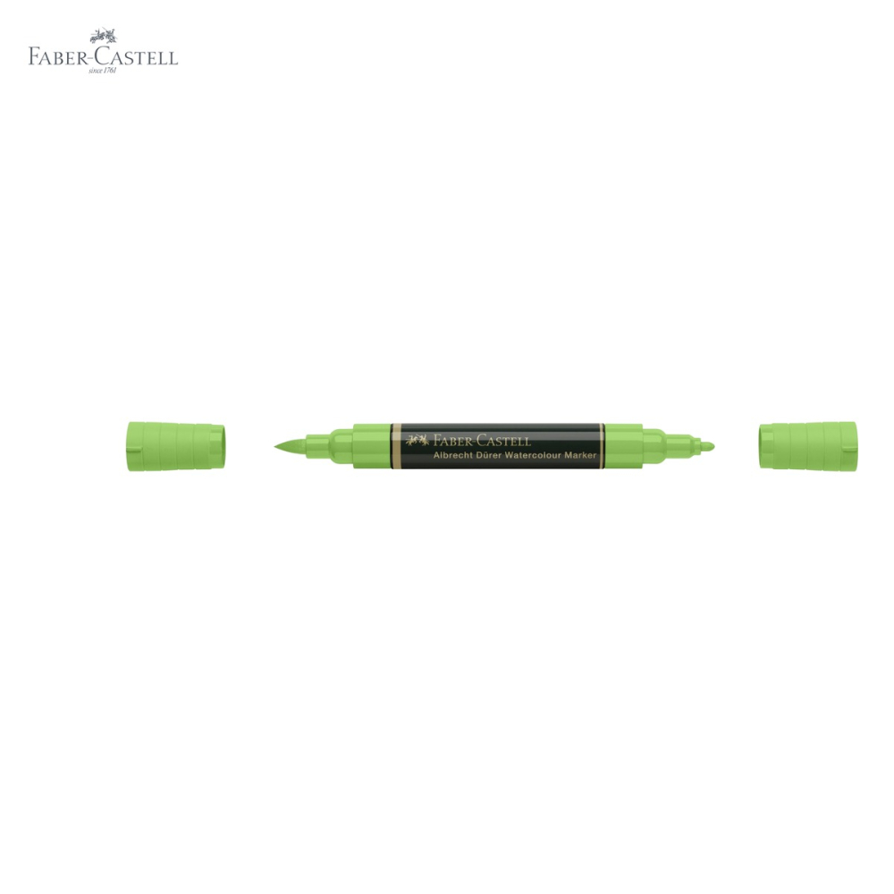 Marker acuarela Faber-Castell Albrecht Durer, verde frunza 112, varf dublu pensula si carioca, pentru schite si pictura acuarela [5]