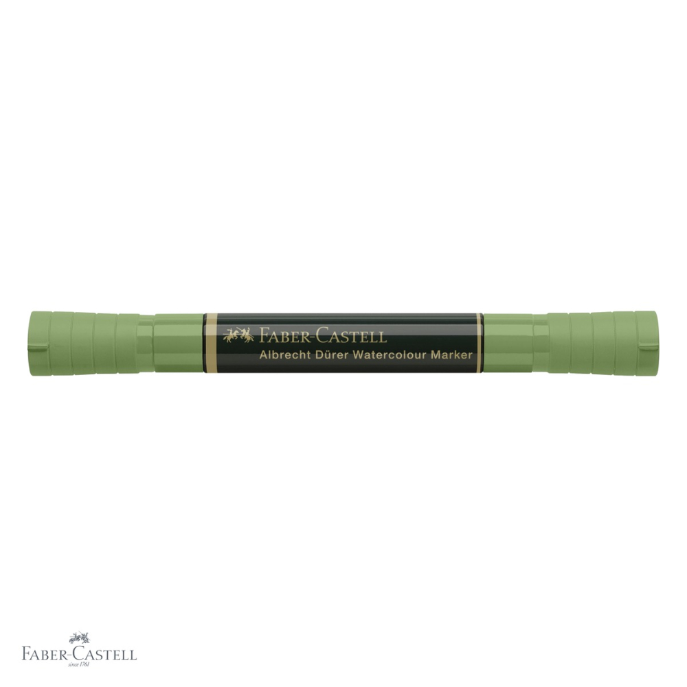 Marker acuarela Faber-Castell Albrecht Durer, verde oliv 167, varf dublu pensula si carioca, pentru schite si pictura [4]