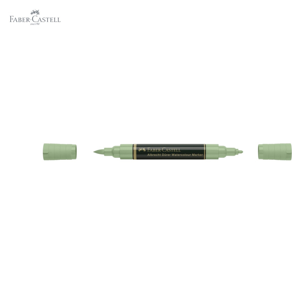 Marker acuarela Faber-Castell Albrecht Durer, verde pamant 172, varf dublu pensula si fetru, pentru schite si pictura [5]