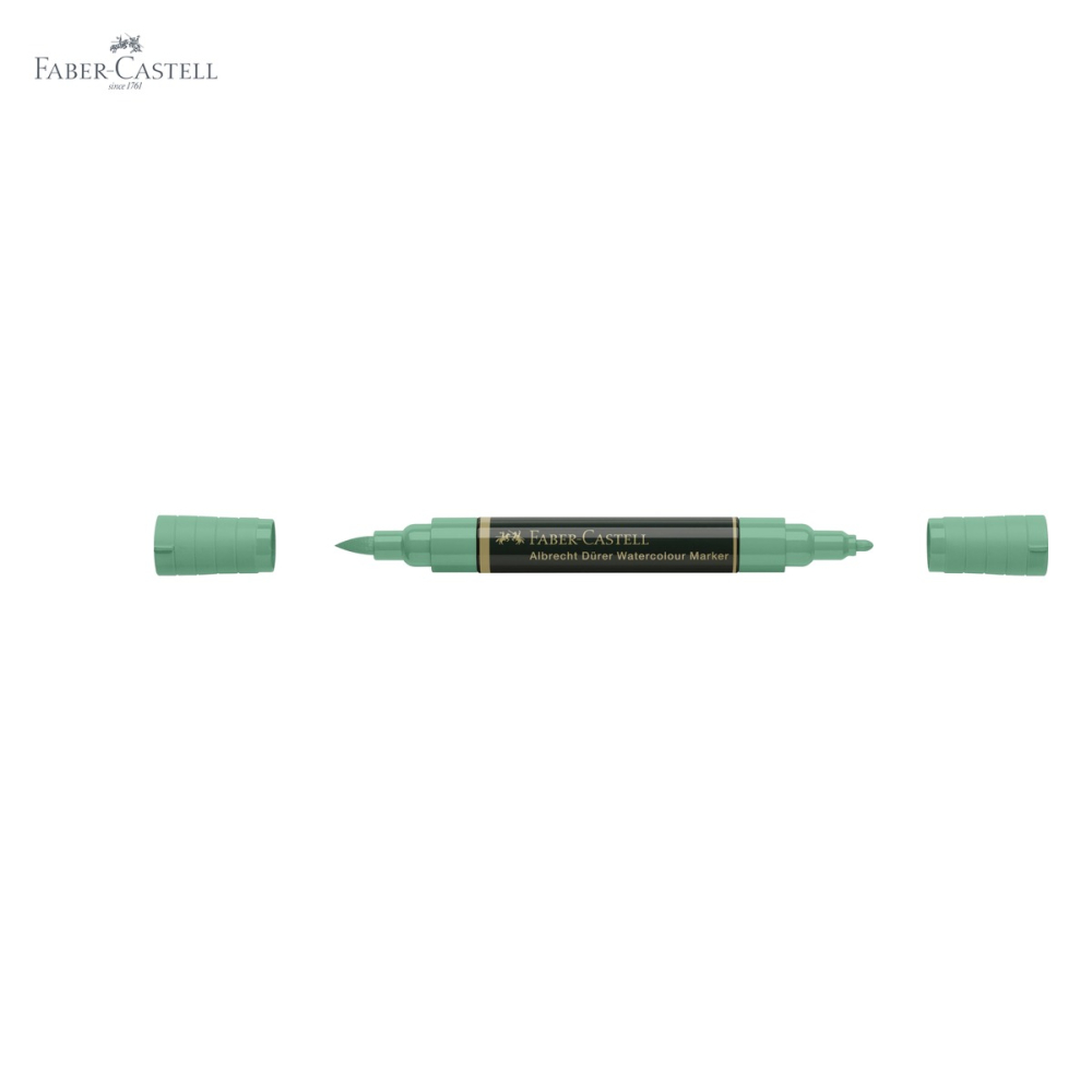 Marker acuarela Faber-Castell Albrecht Durer, verde phtalo 264, varf dublu pensula si fetru, pentru schite si pictura [5]