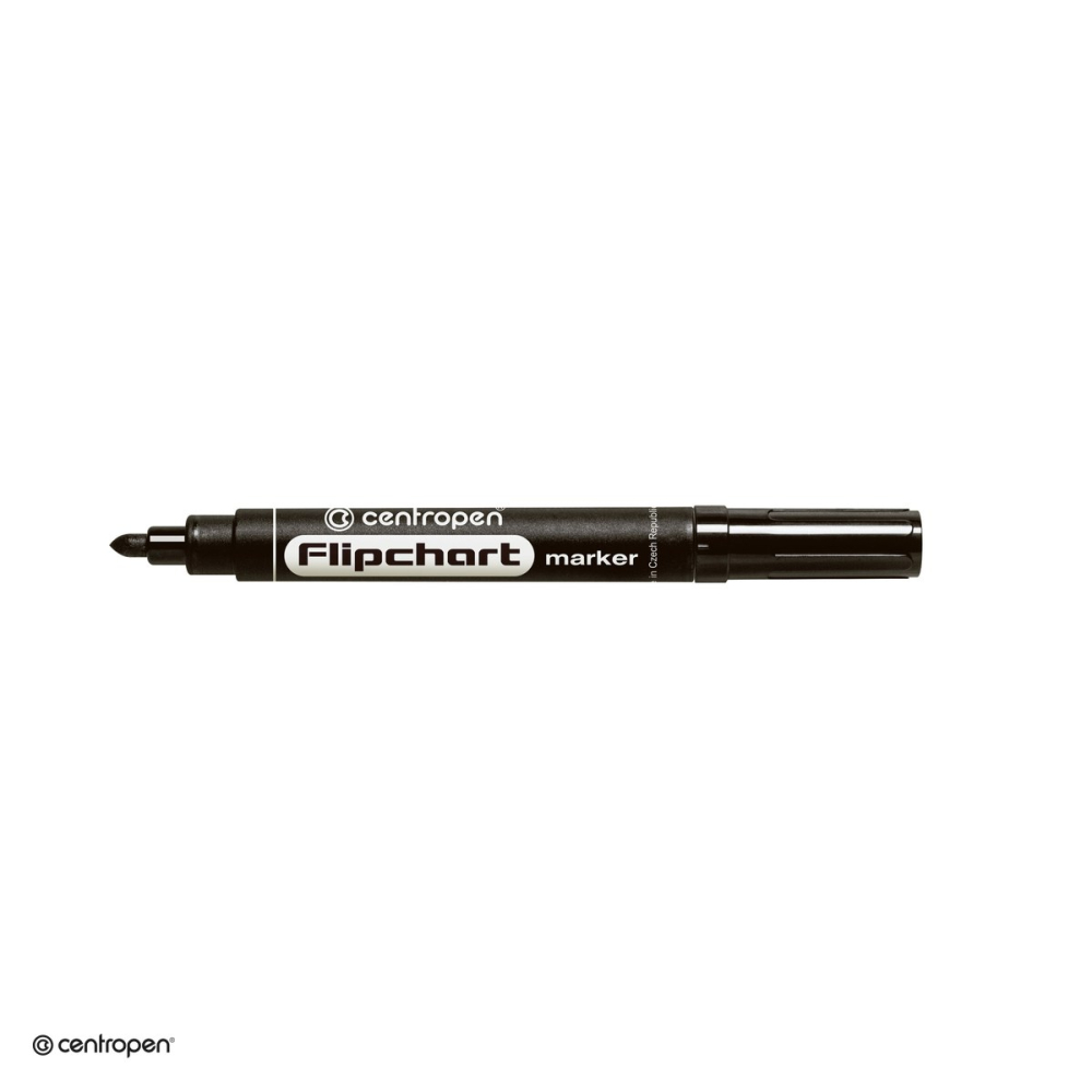 Marker Centropen 8550, pentru flipchart, varf rotund 2.5 mm, negru [4]