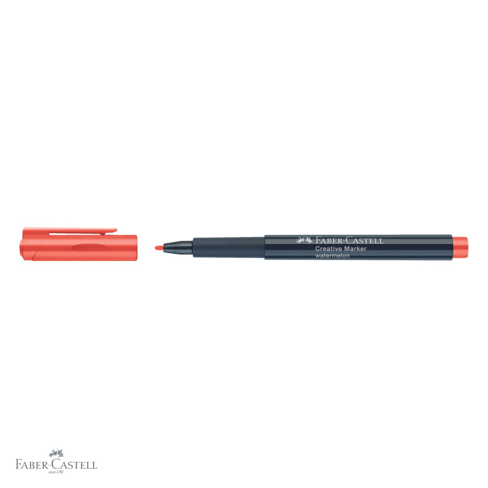 Marker creativ Faber-Castell, culoare rosu pepene, varf 1.5 mm, pentru multiple suprafete [4]