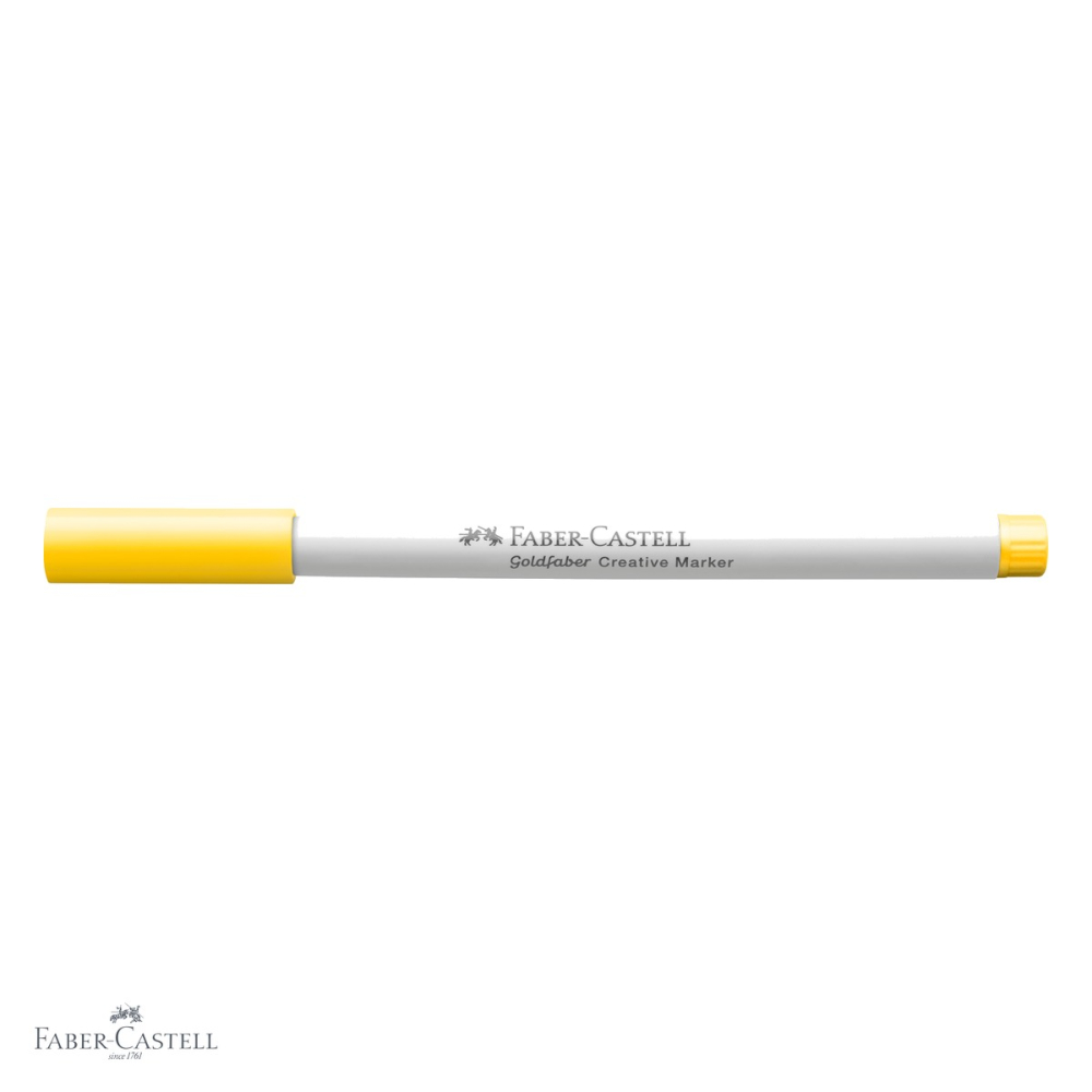 Marker creativ Faber-Castell Goldfaber galben 507, varf rotund 1.5 mm, pentru hartie, sticla si plastic [4]