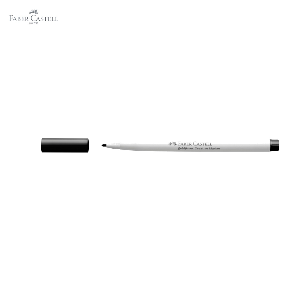Marker creativ Faber-Castell Goldfaber negru, varf rotund 1.5 mm, pentru hartie, sticla, plastic si metal [5]