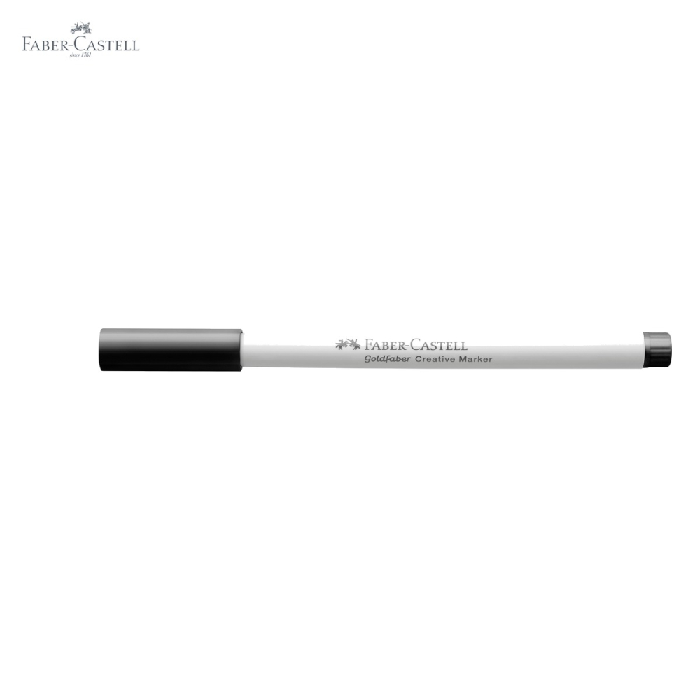 Marker creativ Faber-Castell Goldfaber negru, varf tip dalta, pentru suprafete multiple [5]