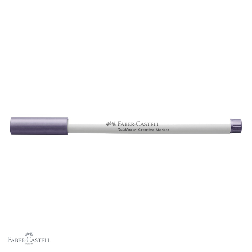 Marker creativ Faber-Castell Goldfaber, varf rotund 1.5 mm, violet inchis 536, pentru hartie, sticla si metal [4]