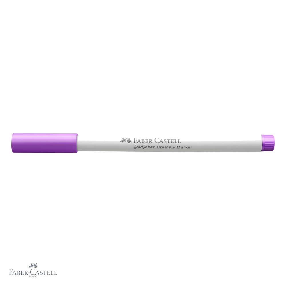Marker creativ Faber-Castell Goldfaber, varf rotund 1.5 mm, violet plum 537, cerneala pe baza de apa, multisuprafete [4]
