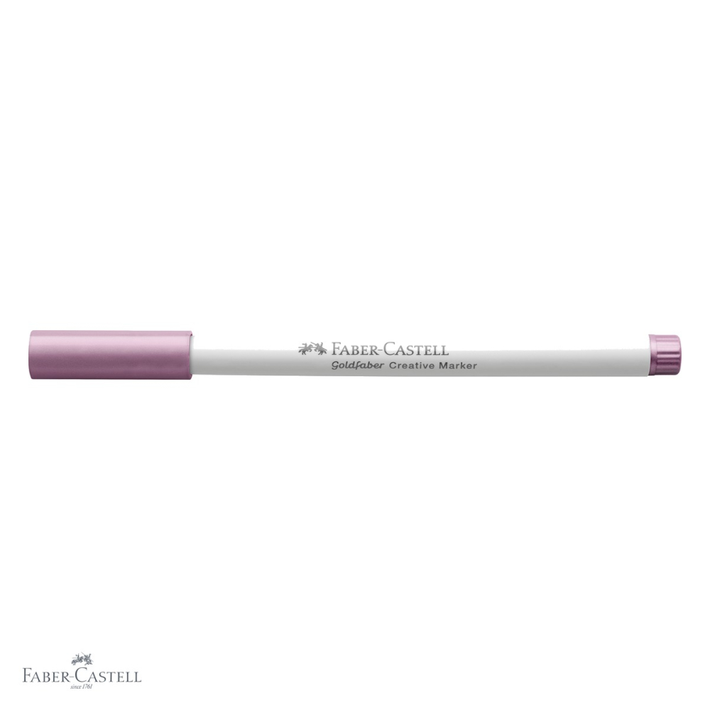Marker creativ Faber-Castell Goldfaber, varf rotund 1.5mm, violet berry metalizat, cerneala pe baza de apa [4]
