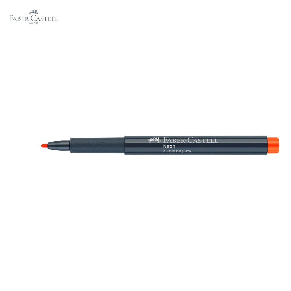 Marker creativ Faber-Castell portocaliu neon, varf 1.5 mm, pentru hartie, sticla, plastic si metal [5]