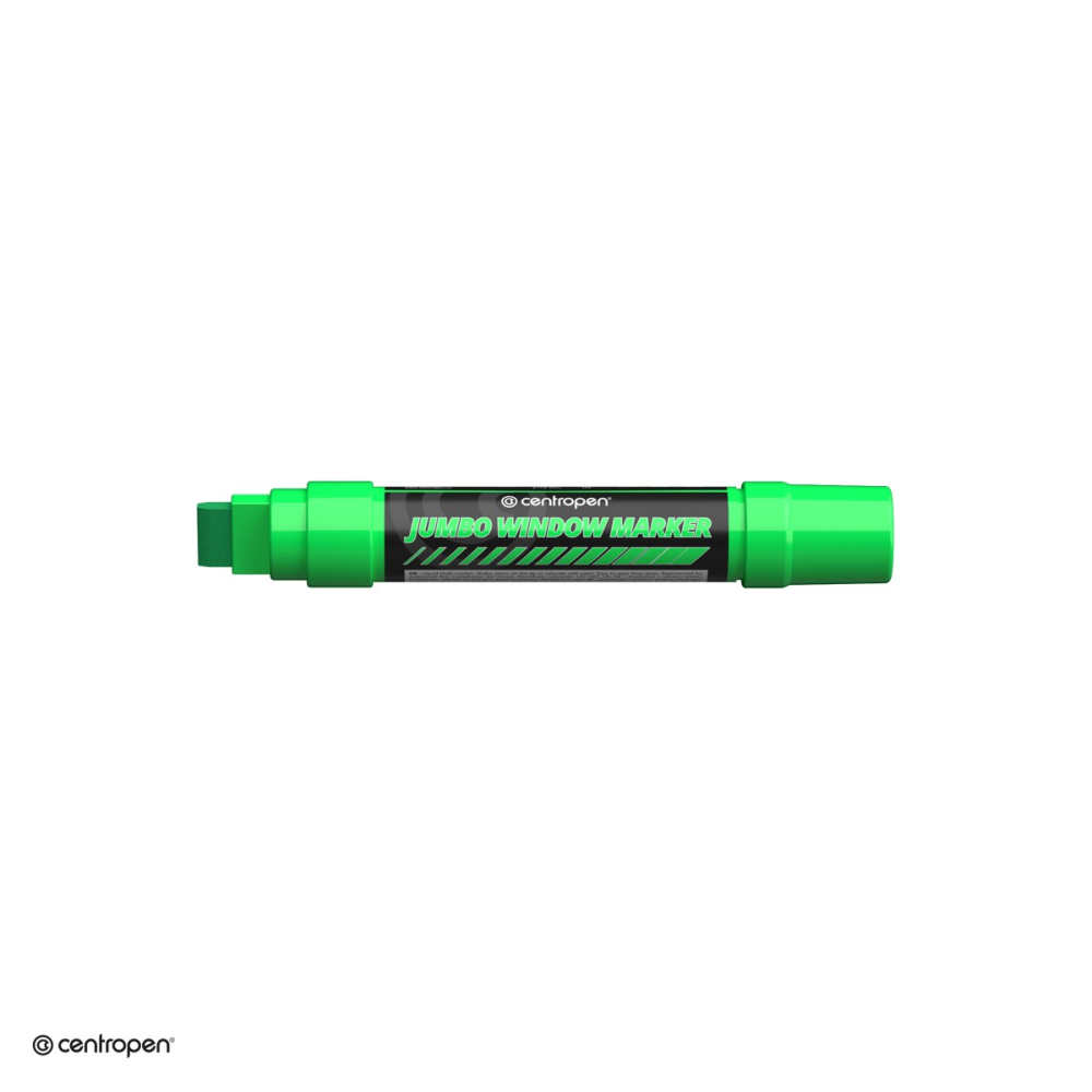 Marker cu creta lichida Centropen 9120 Jumbo, varf 2-15 mm, culoare verde [5]