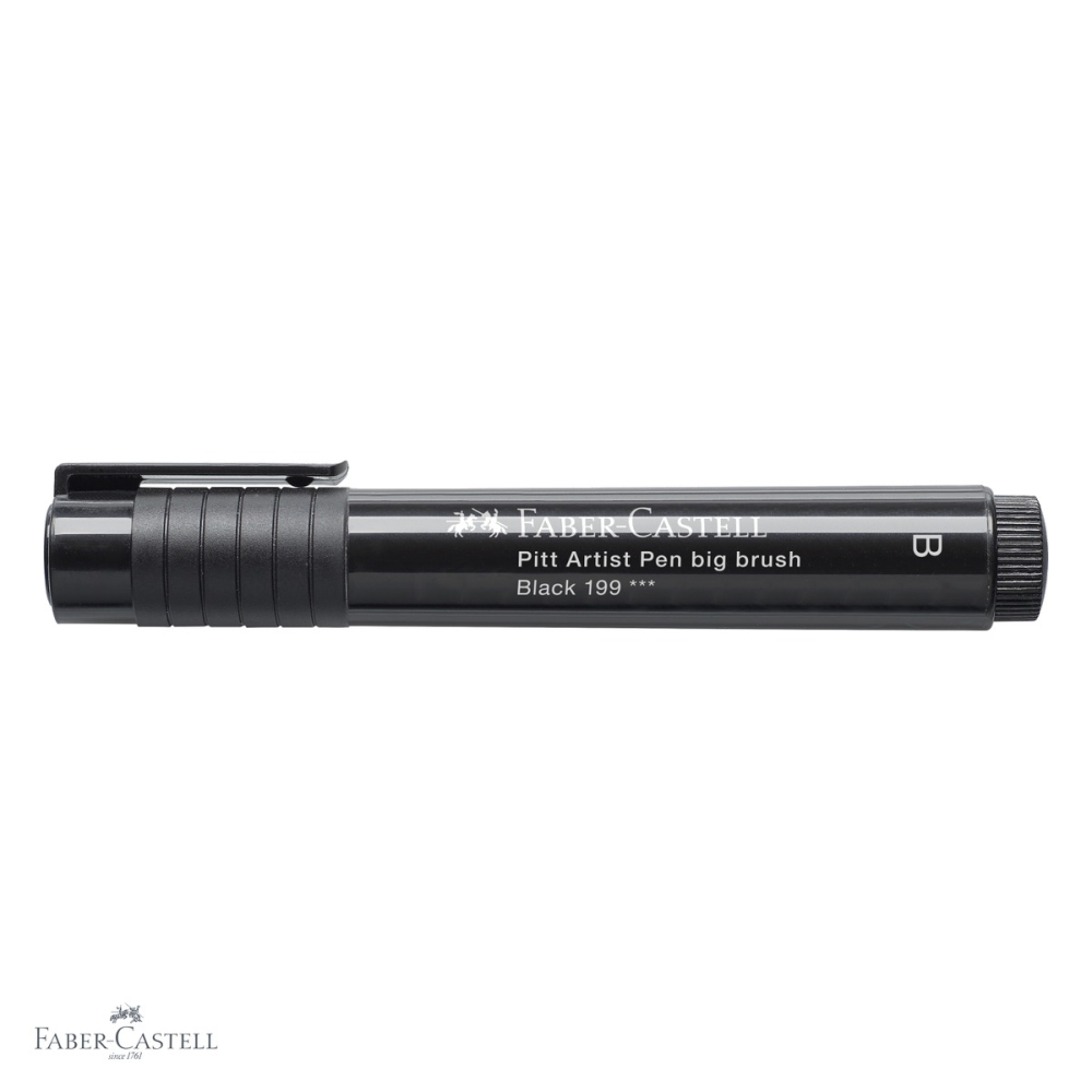 Marker cu pensula Faber-Castell Pitt Artist Pen Big Brush, varf flexibil, cerneala pigmentata negru, pentru schite si ilustratii [4]