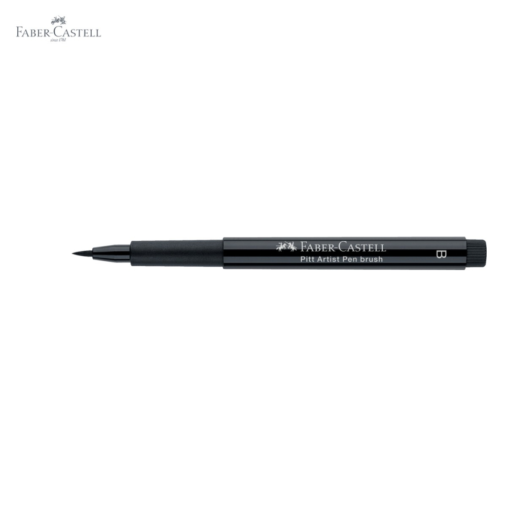 Marker cu pensula Faber-Castell Pitt Artist Pen, cerneala pigmentata negru, pentru schite si ilustratii [5]