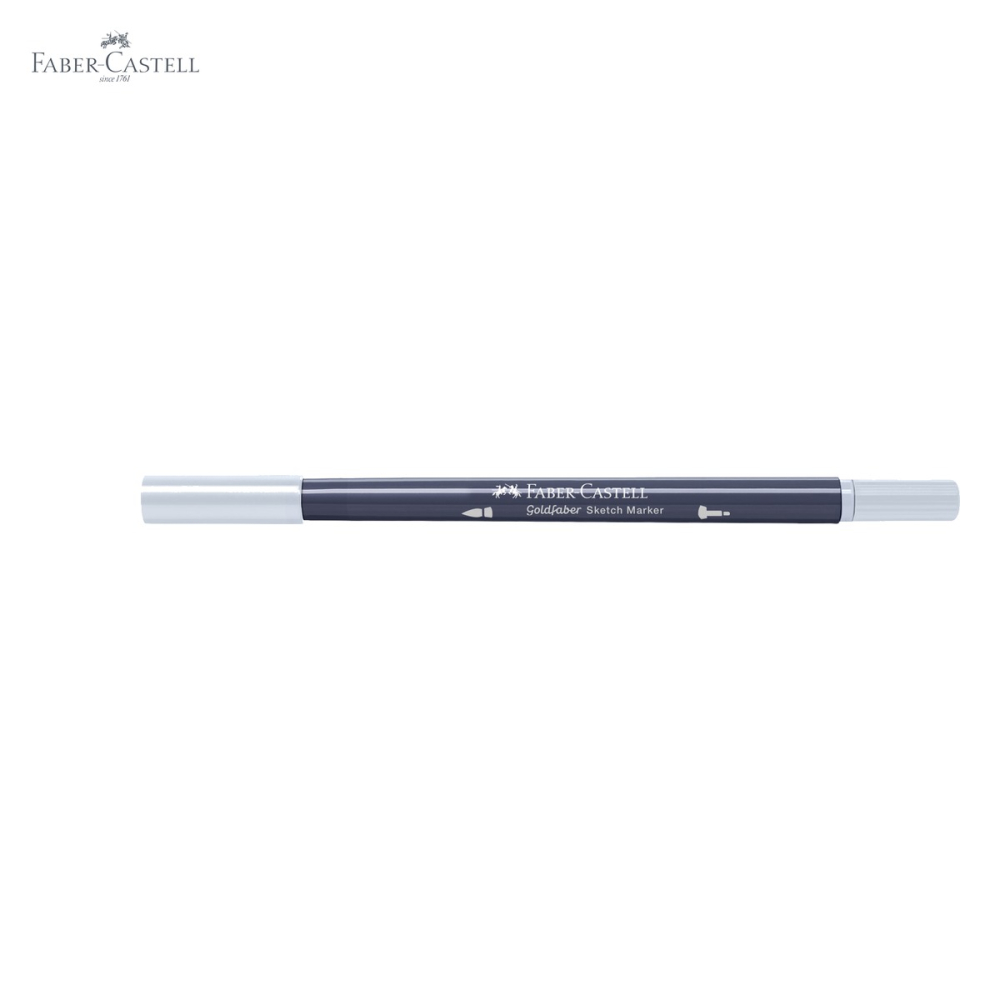 Marker dublu capat Faber-Castell Goldfaber, cerneala alcool, gri rece XI 241, pentru desen artistic si contururi [5]