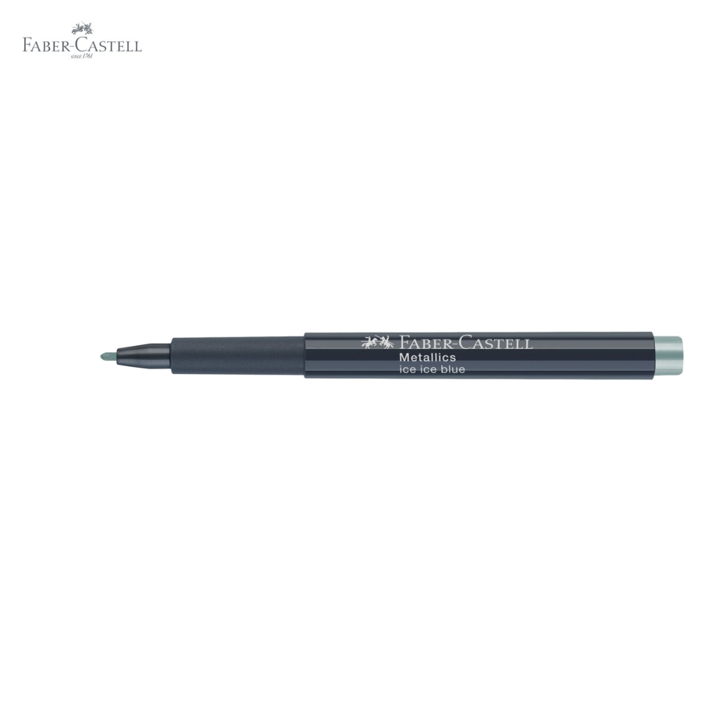 Marker metalic albastru Faber-Castell, efect nobil, pentru suprafete lucioase si crafting [5]