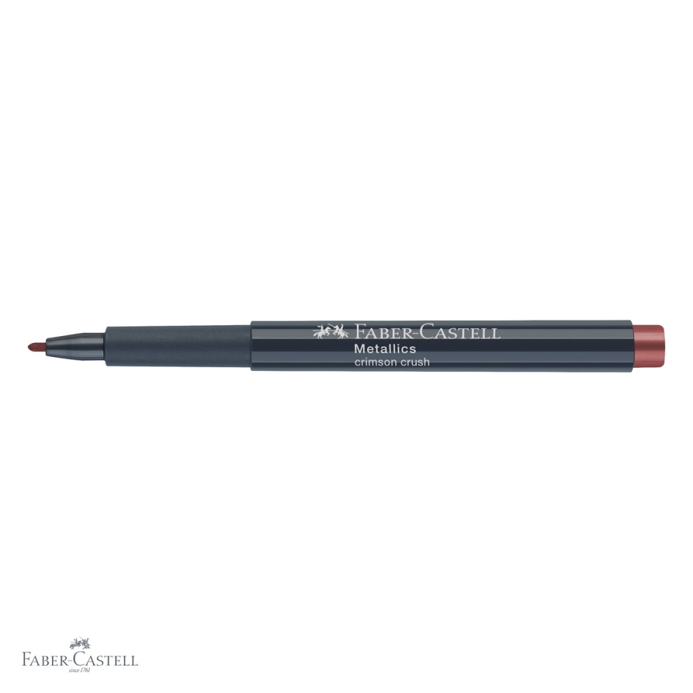 Marker metalic Faber-Castell, culoare rosu purpuriu, efect nobil, pentru suprafete lucioase si inchise [4]
