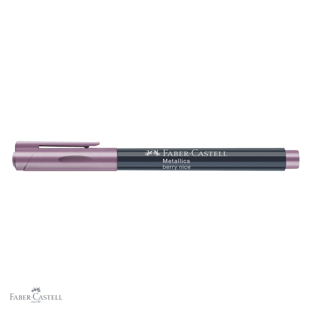 Marker metalic roz berry Faber-Castell, efect nobil, pentru suprafete lucioase si crafting [4]