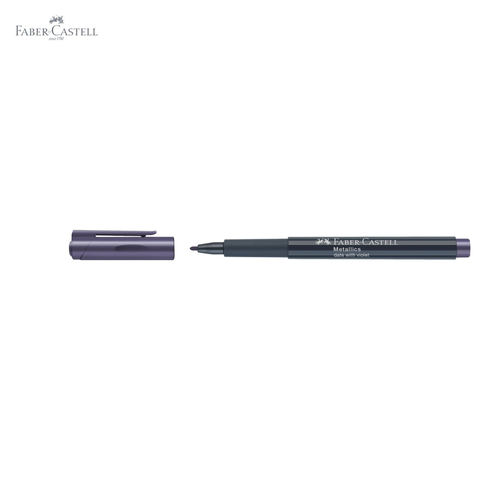 Marker metalic violet Faber-Castell, efect nobil, pentru suprafete lucioase si intunecate [5]